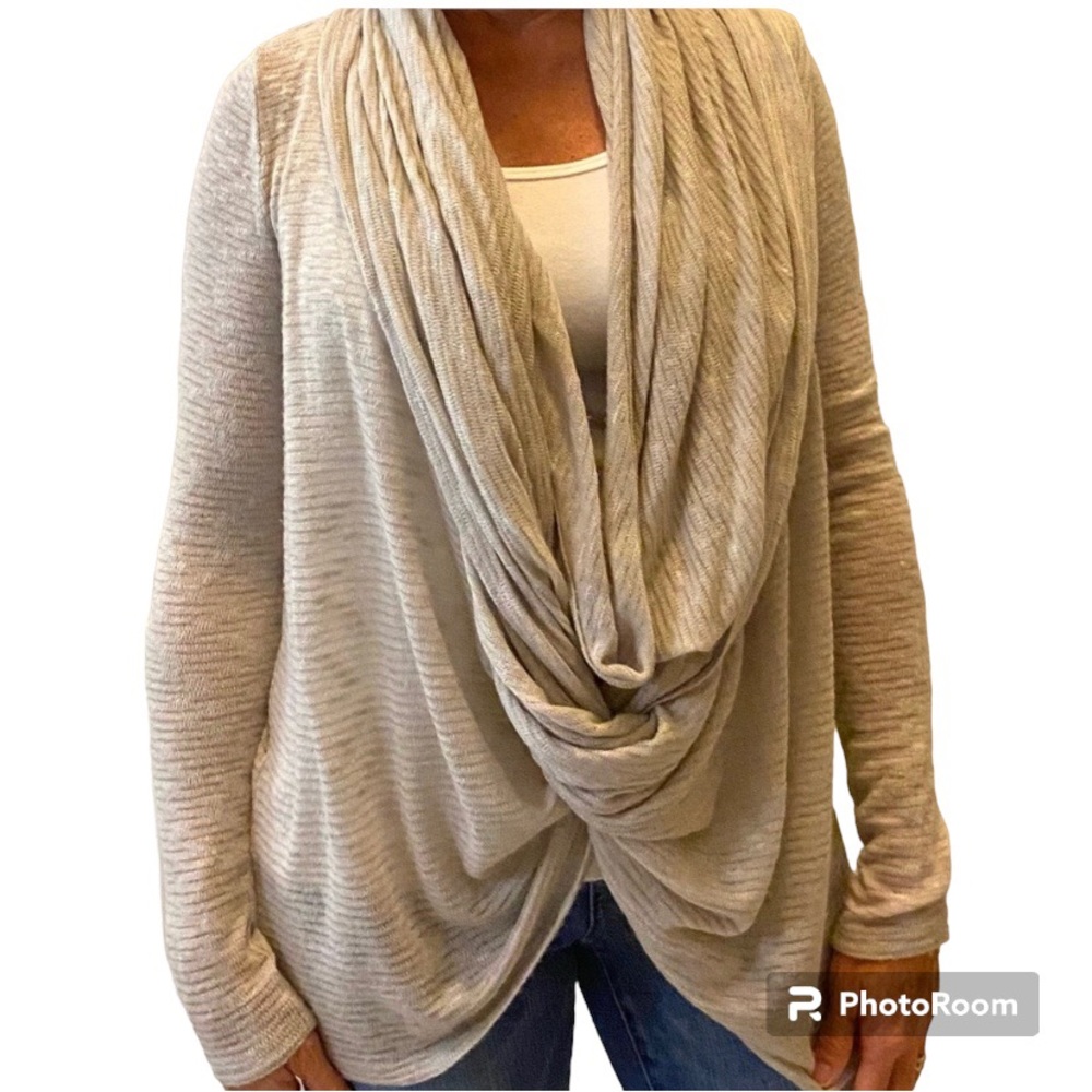 DKNY Top Shirt With Snap Cowl Neck size small
